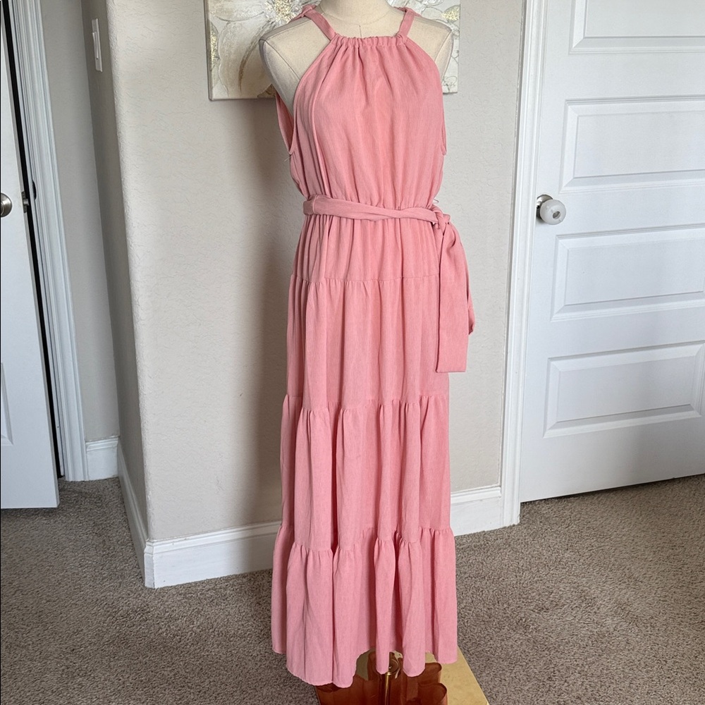 Forever 21 pink Maxi dress Sz Large - Picture 4 of 13